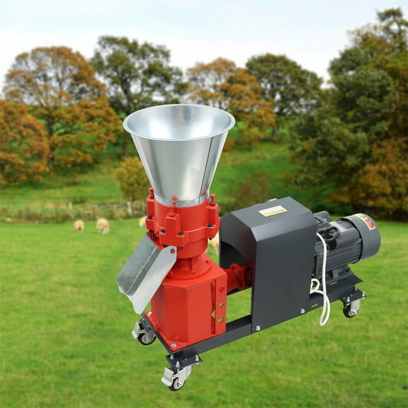 4MM Chicken Feed Pellet Mill Machine Four Rollers Farm Home Commercial 150-200KG/H 3.5KW 220V