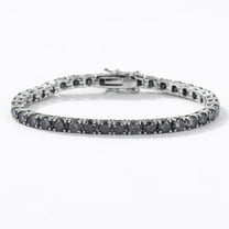 4MM Grey Moissanite Tennis Bracelets for Women Unisex 925 Silver Plated 18K White Gold Tennis Bracelet Men D Color VVS1 Moissanite Diamond Bracelet Jewelry 16-23CM