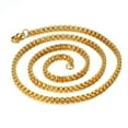 thumbnail image 1 of 4MM Men's Chain Womens Unisex Yellow Gold Filled Box Link Necklace18"-40inch, 1 of 4