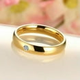 thumbnail image 1 of 4MM Rose Gold/Gold/Silver/Black Stainless Steel AAA CZ Band Women's Ring Sz 5-10, 1 of 5