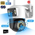 4MP 2K Wifi Security Camera Dual Lens 15X Zoom Outdoor PTZ IP Night