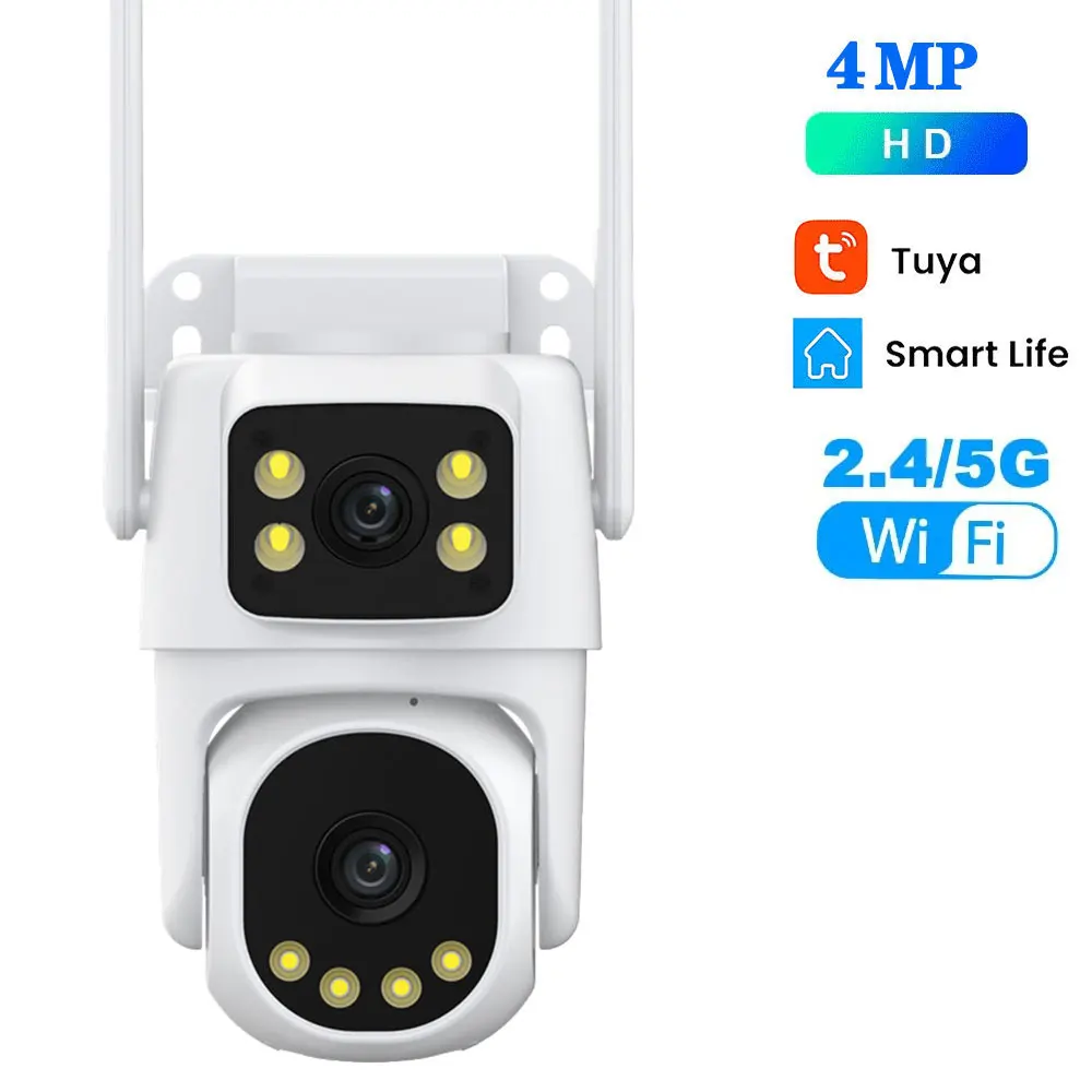 4MP 5G PTZ Dual Lens Camera Wifi Tuya Security Surveillance Dual