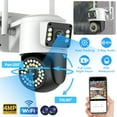 thumbnail image 1 of 4MP Dual Lens Wireless IP Camera, 2.4GHz & WiFi Camera Outdoor PTZ Smart Home Security IR Cam IP66 Waterproof, 1 of 12