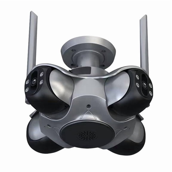 4MP HD Wireless WiFi IP Camera Four Screens Outdoor PTZ Four Lens Human Auto Tracking Video Surveillance Camera US Plug