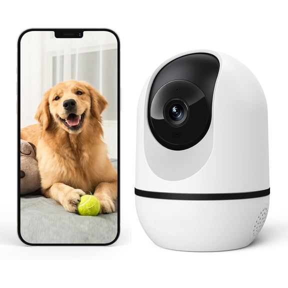 4MP Indoor Camera, Pan Tilt Cam for , Camera for or , Motion Detection & , Night Vision, 2-Way Audio, Compatible with Alexa &