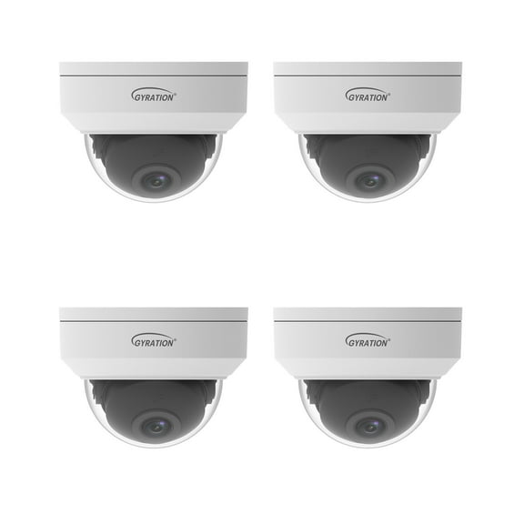 4x 4MP Outdoor IR Fixed Turret Camera Waterproof with Built-in Microphone Edge Storage 120dB WDR PoE Smart IR 256GB Micro SD Support