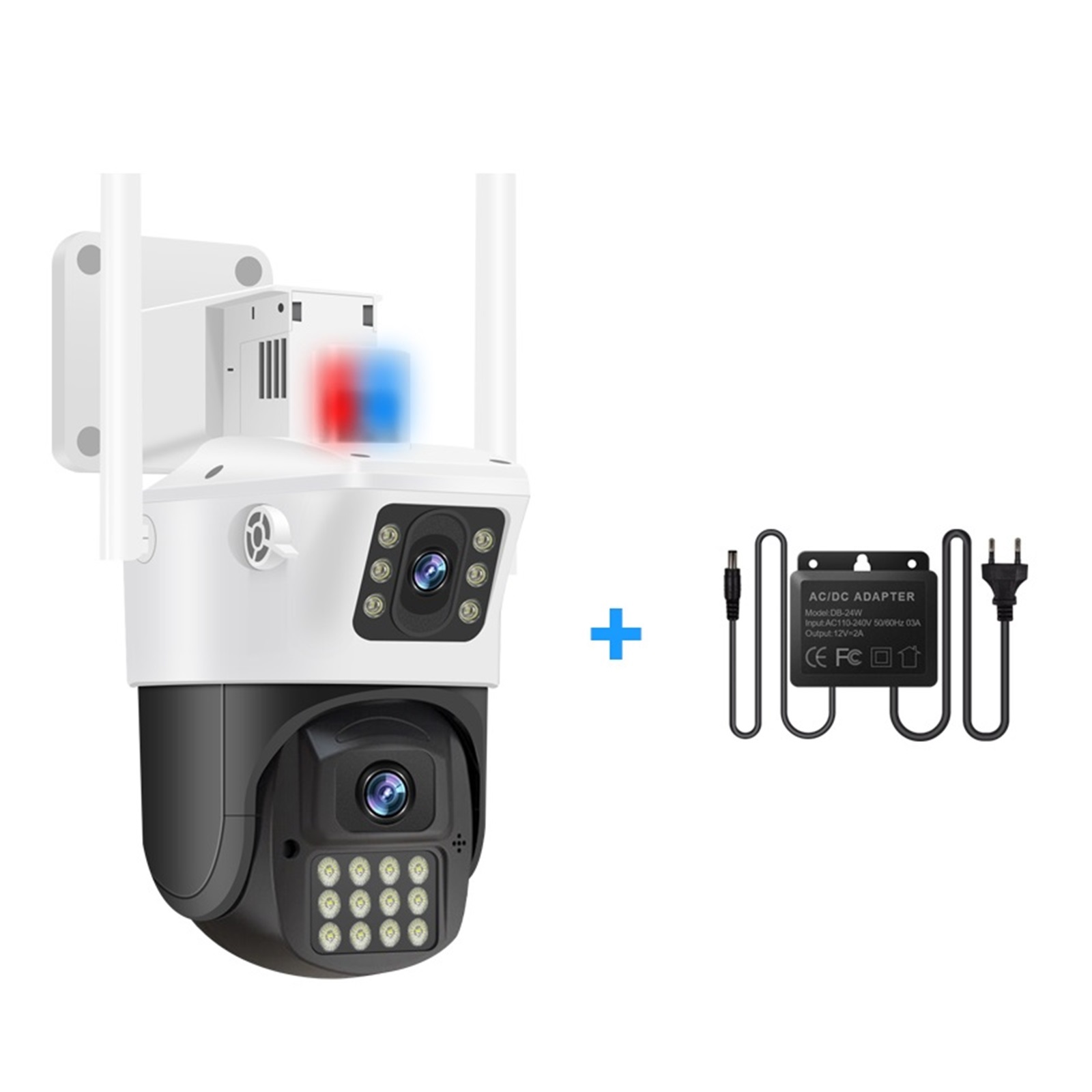 4MP PTZ Dual Lens Dual Screen IP Camera Outdoor Auto Track Security