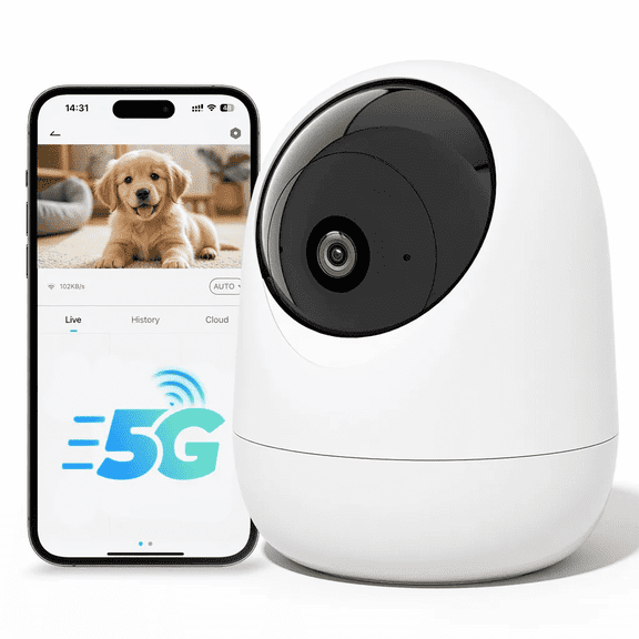 4MP Pan Tilt Indoor WiFi Security Camera with AI Tracking & Two-Way Audio