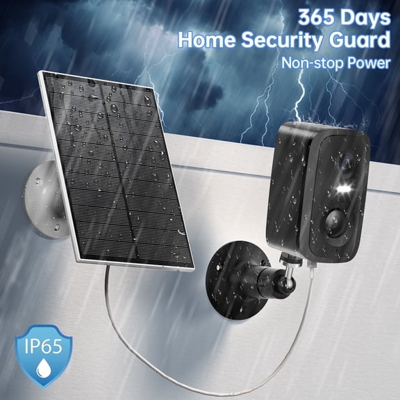 4MP Solar Outdoor Security Camera, 2.4G&5G WiFi Wireless Battery Cameras for Home Security, 3K Color Night Vision, Human Detection, IP65 Waterproof