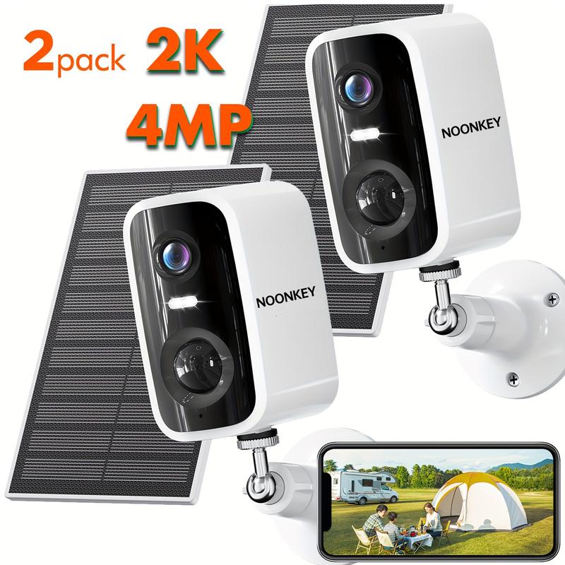 4MP Solar-Powered Security Camera - Wireless Outdoor with AI Motion ...