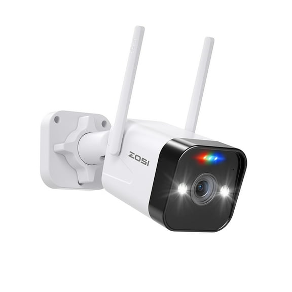 4MP Spotlight IP Camera WiFi Security Camera for Home Outdoor, ZOSI AI Human Vehicle Detection, Color Night Vision, Record Voice Alarm, 2-Way Audio, IP66 Weatherproof