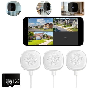 4MP Window Camera, 5/2.4Ghz WiFi Cameras for Home Security, Motion Detection, 24/7 Recording, Two-Way Audio, Compatible with Alexa/Google Home, Easy&Quick Install(3 Camera)