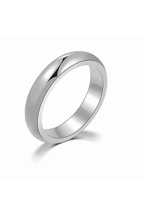 4Mm Silver Gold Plated Stainless Steel Men Women Wedding Ring Band R15