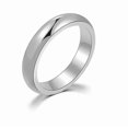 thumbnail image 1 of 4Mm Silver Gold Plated Stainless Steel Men Women Wedding Ring Band Size R60, 1 of 2