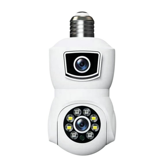 4Mp Security Camera, Dual Lens Indoor Wifi Camera for Home, 360° Motion Tracking with Full Color Night Vision, 2-Way Audio