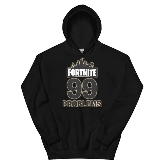 4Nite 99 Problems Unisex Hoodie (Black, S)