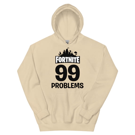 4Nite 99 Problems Unisex Hoodie (Sand, M)