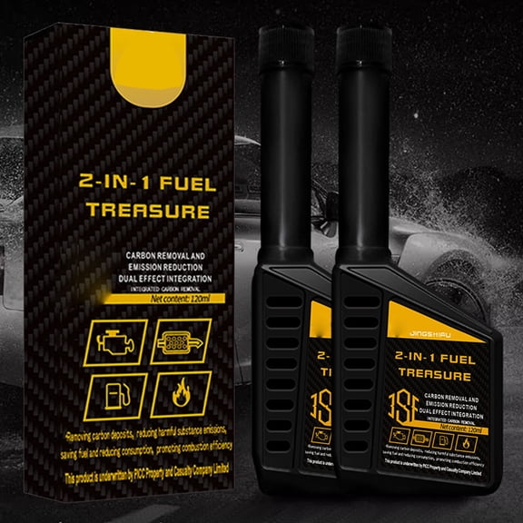 4Oz 2-In-1 Fuel System Cleaner & Carbon Remover, Premium Engine Fuel Additive For Injector, Intake Valve & Fuel Line Cleaning, Es Engine Performance, Reduces Emissions For