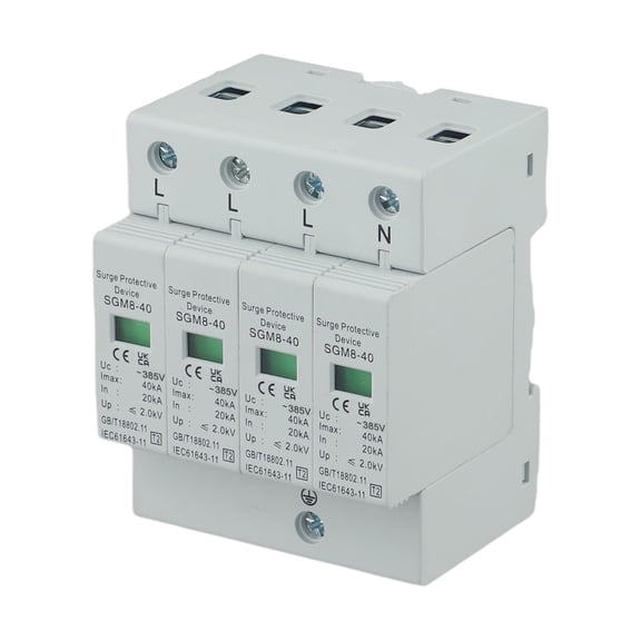 4P 20Ka-40Ka Surge Protective Device Lightnings Protection Surge Arrester 420Vac YIWEI