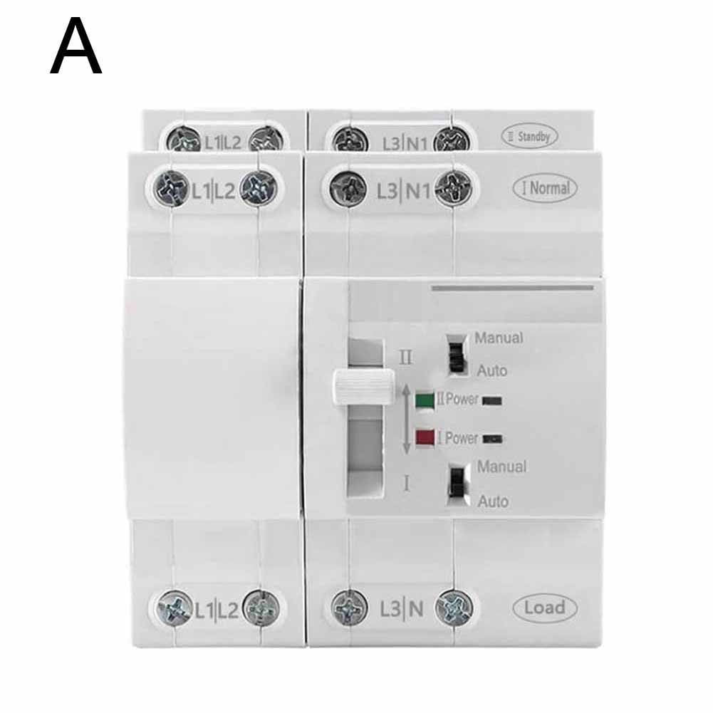 4P 220V Household Dual Power Automatic Transfer Switch Rail ...