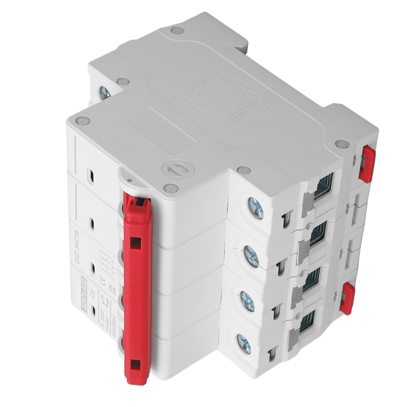 4P DC Circuit Breaker 6000A Breaking Capacity Tripping