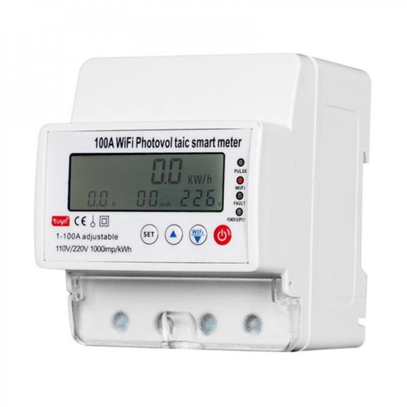 4P Single Phase Bidirectional Electricity Energy Meter kWh Counter WIFI Remote Control Smart Electricity Wattmeter 110/220V 100A