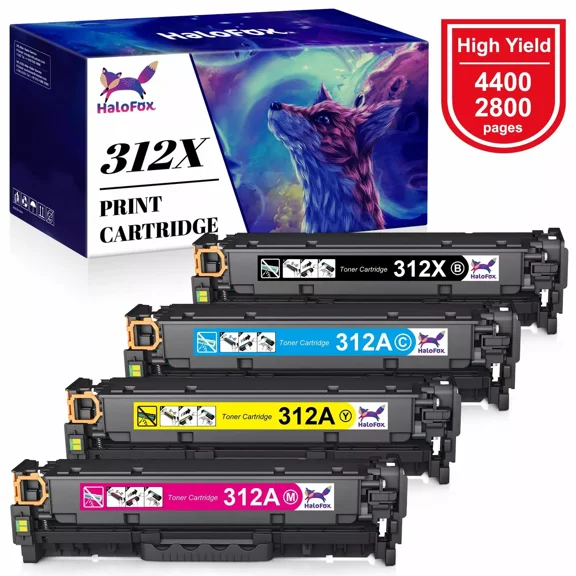 4P Toner Cartridges Set for 312X Laserjet M476DN M476DW DN CF380X CF381A-383A