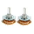 thumbnail image 1 of 4P3T 4 Pole 3 Position Selectable 1 Deck Band Selector Rotary Switch 2Pcs, 1 of 4