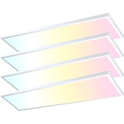 4PACK 1x4 LED Ceiling Flat Panel Light Fixture Lamp, 50W 5500LM TRIAC Dimmable 3000K-5000K for Kitchen Garage