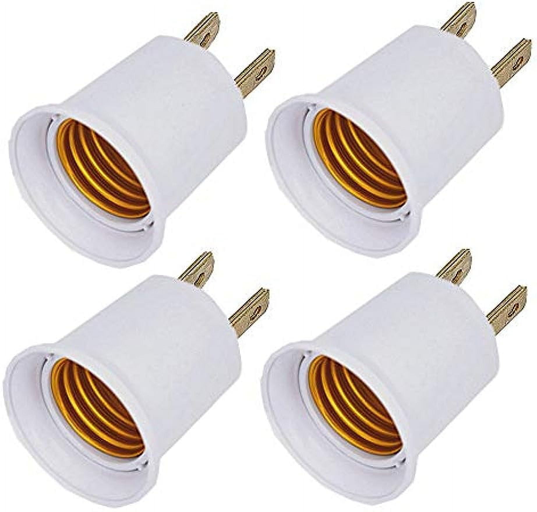 （4PACK） E26/e27 Socket Adapter Converts Outlet to Lamp Socket, 660 Watt