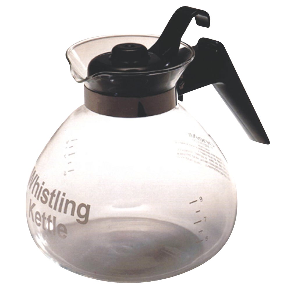 4PACK Medelco 3 Qt. Glass Stovetop Whistling Tea Kettle