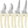 thumbnail image 1 of 4PACK Pruning Shears, Stainless Steel Garden Shears, Sharp Handhled Gardening Scissors, Bypass & Straight Blade Garden Clippers for Plants, Flowers, Fruits Trees, Gardening Gifts for Women & Men, 1 of 5