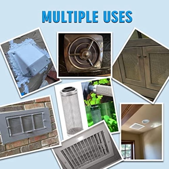 4PACK Stainless Steel Woven Wire Mesh Never Rust, Air Vent Mesh 11.8"X8.2"(300X 210mm), Hard and Heat Resisting Screen, 1mm Hole 20 Mesh Easy to Cut for Rodents Filters Window DIY Projects