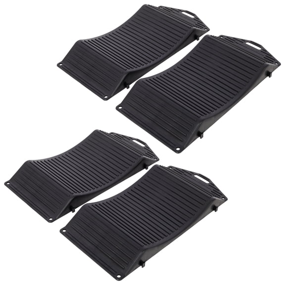 , 4PACK Tire Saver Ramps,Wheels Tire Saver Ramps,Anti-Slip Hard Plastic Design,Black, Black ,Plastic ,