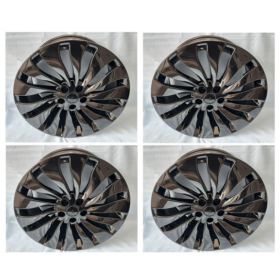 4PC 19X8.5 5X114.3 +35 CB 64.1 GLOSS BLACK RIMS FIT TESLA MODEL 3 MODEL Y