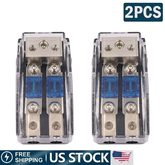 4PC 2 Way Mini ANL Blade Fuse Holder Stereo Car Audio Power Distribution Block.