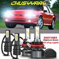 thumbnail image 1 of 4PC 9007 LED Headlight High/Low H3 Fog Light Bulbs Kit 6000K For Chrysler Concorde 1993-1997, 1 of 12