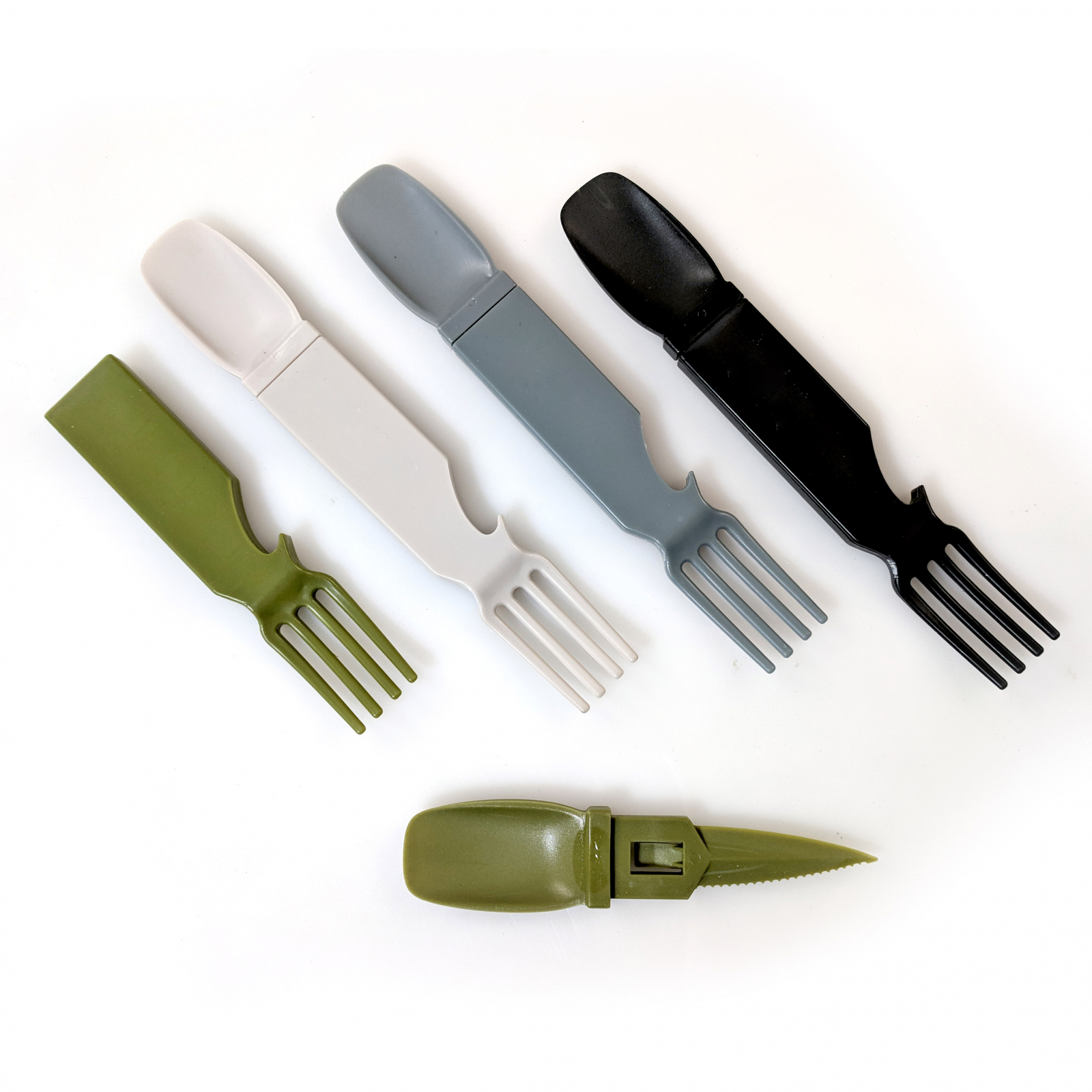 4PC ASR Outdoor Snapatite 4in1 Camping Utensils TSA Complaint Travel