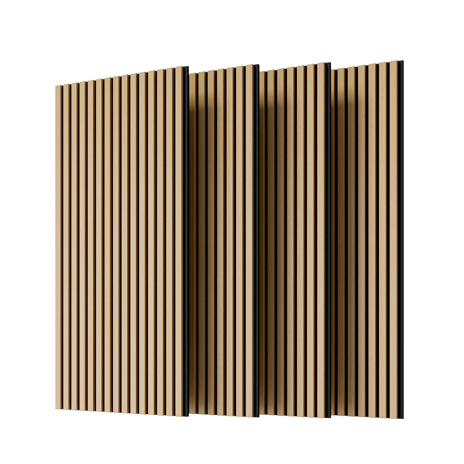 4PC Acoustic Panels, Decorative Wall Panels, Wood Slat Sound Absorbing ...