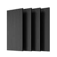 thumbnail image 1 of 4PC Acoustic Panels, Decorative Wall Panels, Wood Slat Sound Absorbing Panel Set with 3D Fluted Design & Fully Wrapped Wood Finish, 45.27"x23.62" Wall and Ceiling Treatment,Gray,4PCS, 1 of 7