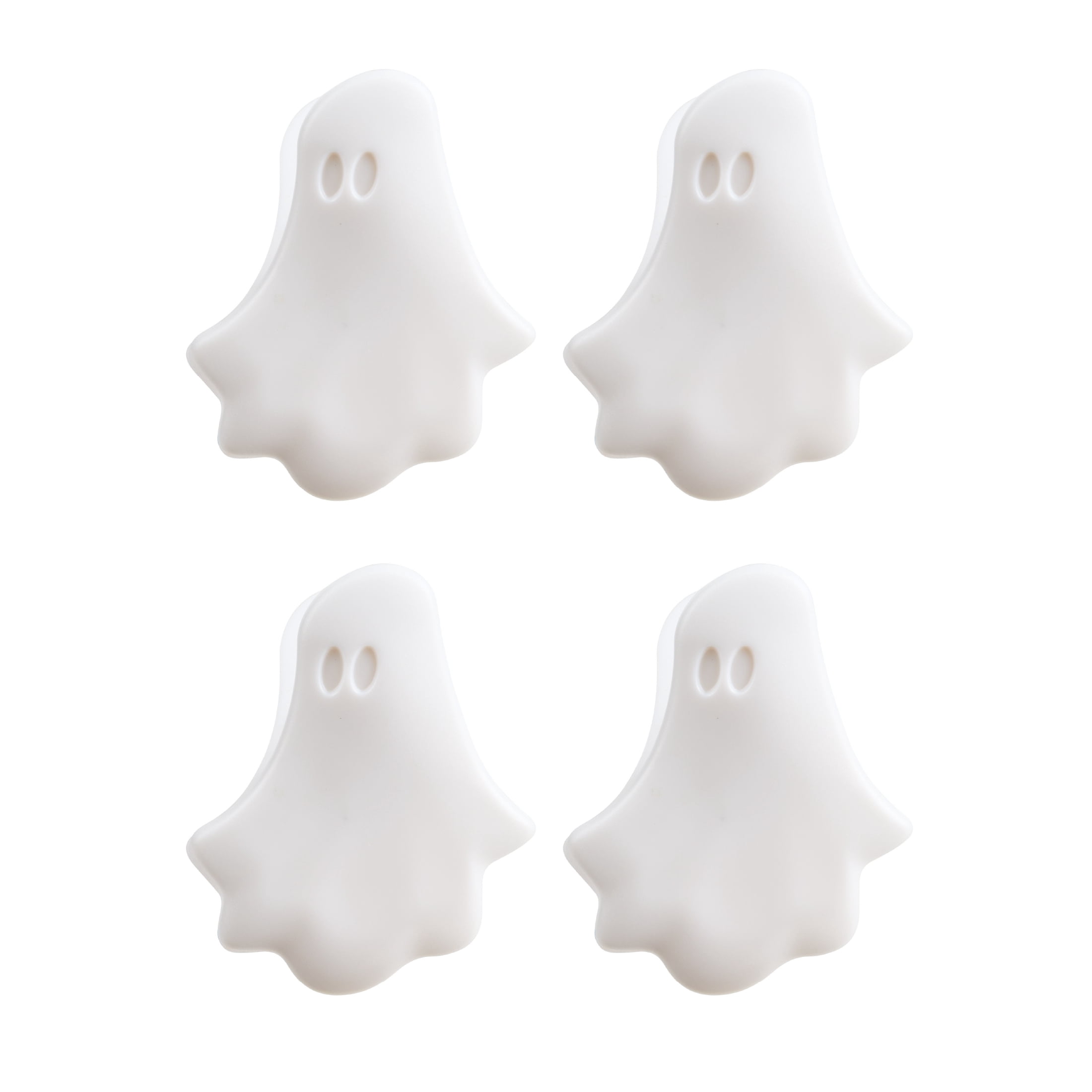 Way To Celebrate 4-Piece Ghost Bag Clips, White, Halloween Kitchen Accessories
