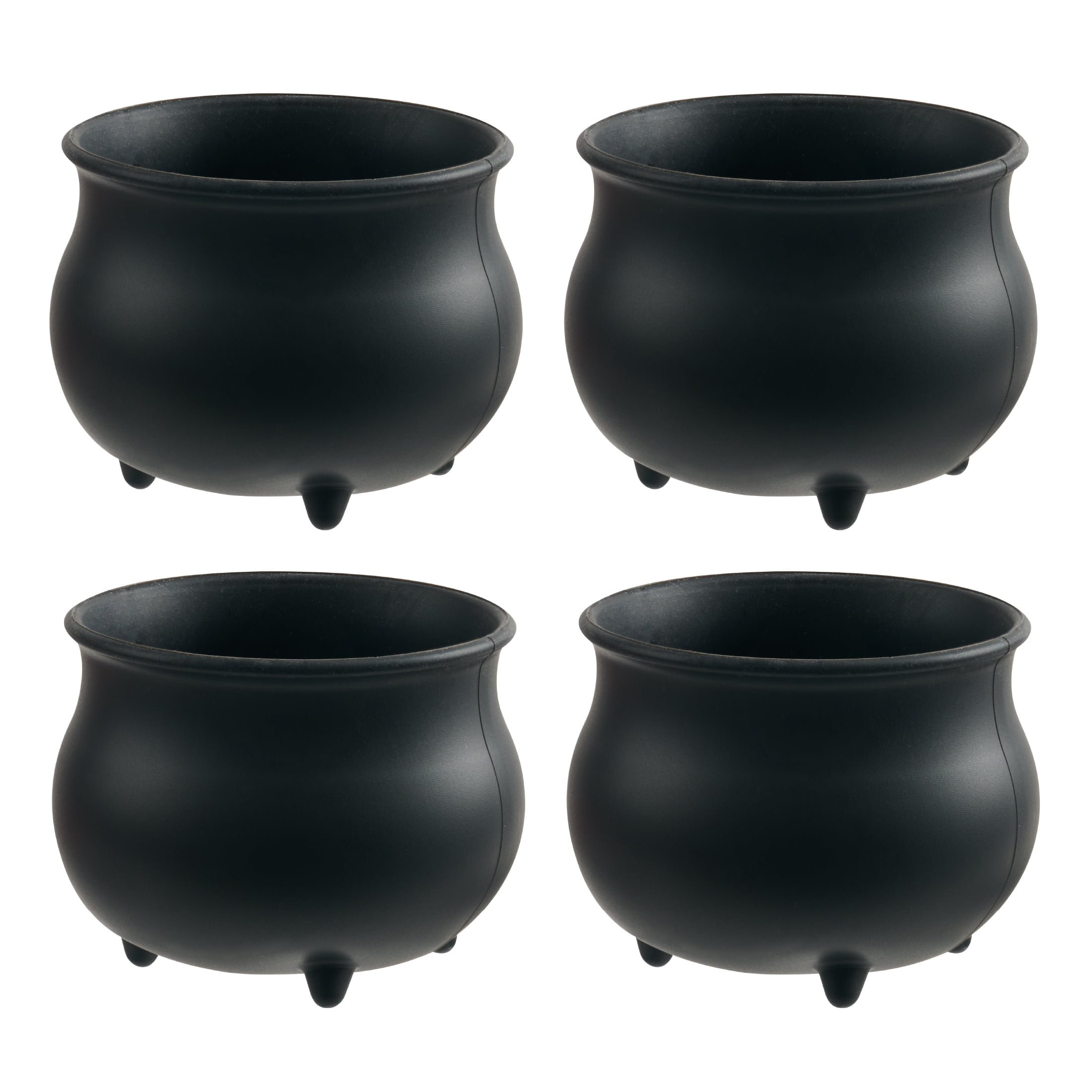 Way To Celebrate 4-Piece Silicone Cauldron Baking Cup Set, Black