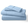 thumbnail image 1 of 4PC Bedding Set, 100% Organic Cotton 600 Thread Count, 18" Deep Pocket - [Full-XL, Light Blue], 1 of 7