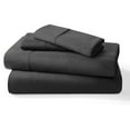 thumbnail image 1 of 4PC Bedding Set, 100% Organic Cotton 700 Thread Count, 15" Deep Pocket - [Twin, Dark Grey], 1 of 7