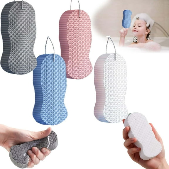 4PC Berosely Skin Sponge, Berosely Radiant Skin Sponge, Dead Skin Remover Sponge, Kin Friendly Reusable Sponge, 3D Super Soft Exfoliating Bath Sponge for Body & Face (MIX-4PCS)