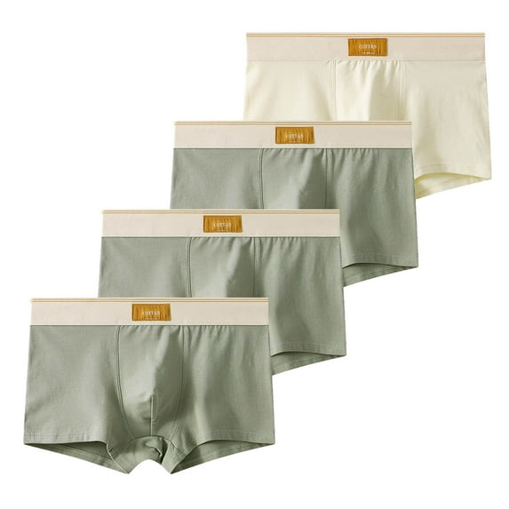 4PC Big & Tall 4XL Men's Cotton Boxer Briefs - Navy, Extended Sizes - Breathable, Comfortable Everyday Wear - Value Multi-Pack