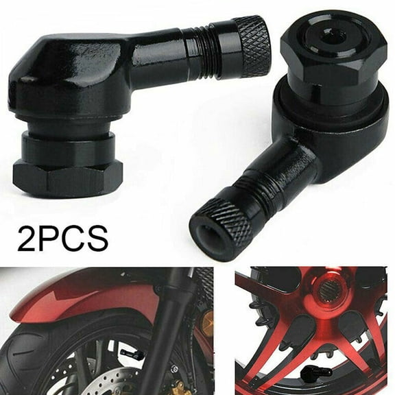 4PC CNC Motorcycle 90 Degree Angle Wheel Tire Stem Tubeless Valve Aluminum Alloy USA