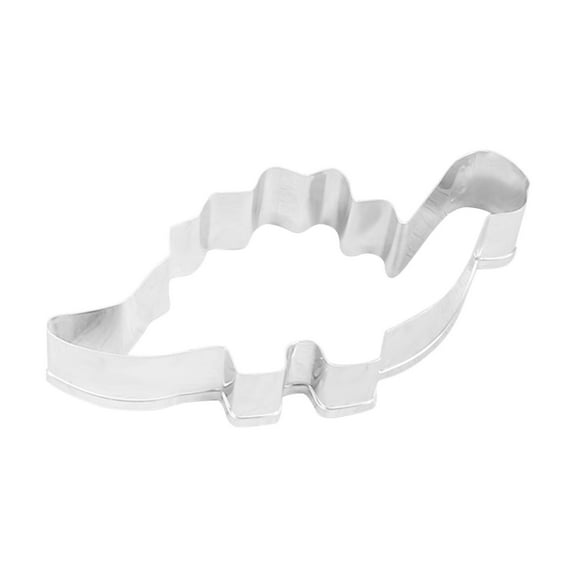 4PC Cartoon Dinosaur Baking Moulds - Stainless Steel - Easy to Release & Clean - Fun for DIY Cookies, Cakes - Great Gift for Baking Enthusiasts