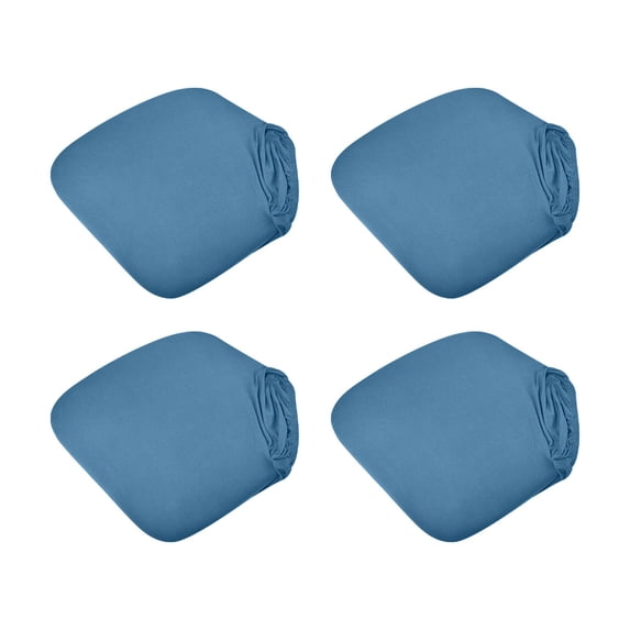 4PC Chair Seat Covers, Dining Room Chair Seat Covers, Stretch Solid Chair Covers Protectors for Dining Room Kitchen Chairs, Removable Washable Covers,11.8-17.7 Inch