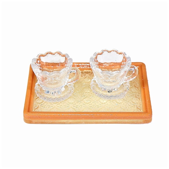 4PC Clear Resin Containers, Shatterproof Craft Decor For Coffee Shop, Home Desktop Displays & Plant Accents